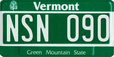VT license plate NSN090