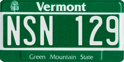 VT license plate NSN129