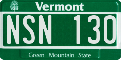 VT license plate NSN130
