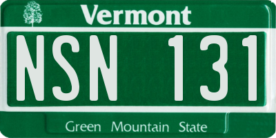 VT license plate NSN131