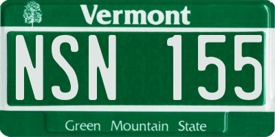 VT license plate NSN155