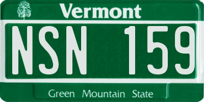 VT license plate NSN159