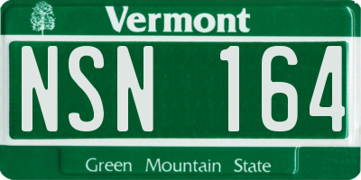 VT license plate NSN164