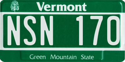 VT license plate NSN170