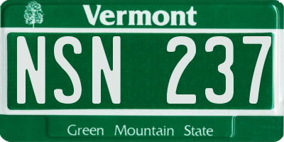 VT license plate NSN237