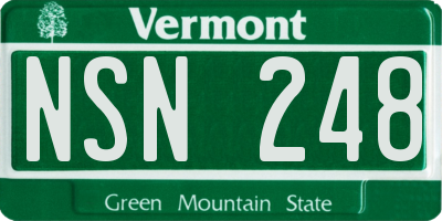 VT license plate NSN248