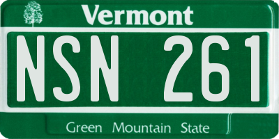 VT license plate NSN261