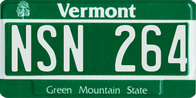 VT license plate NSN264