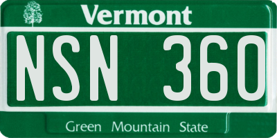 VT license plate NSN360
