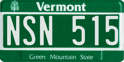 VT license plate NSN515