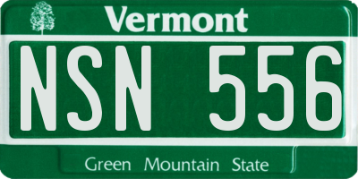 VT license plate NSN556