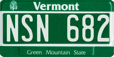 VT license plate NSN682