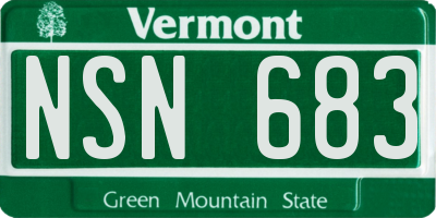 VT license plate NSN683