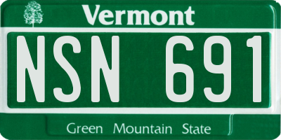 VT license plate NSN691