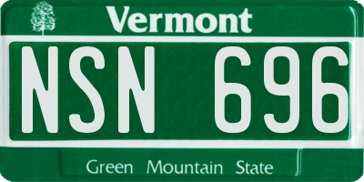 VT license plate NSN696