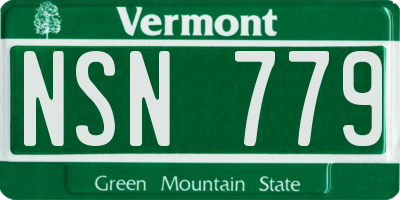 VT license plate NSN779
