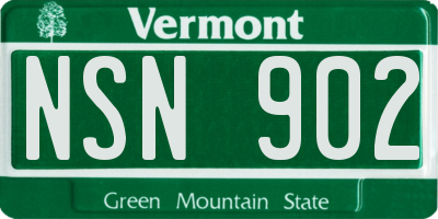 VT license plate NSN902