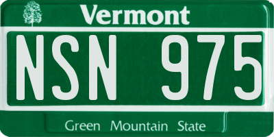 VT license plate NSN975