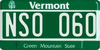 VT license plate NSO060