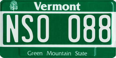 VT license plate NSO088