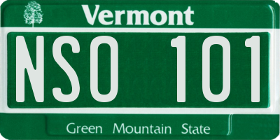 VT license plate NSO101