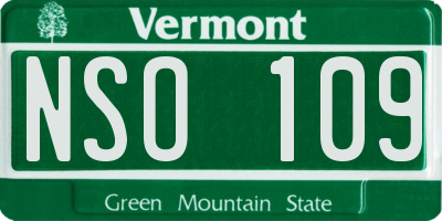 VT license plate NSO109