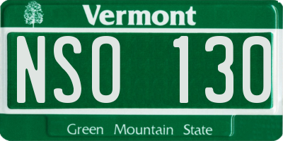VT license plate NSO130