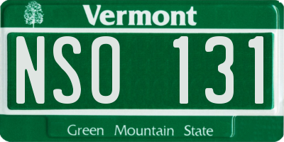 VT license plate NSO131