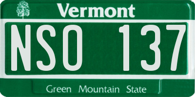 VT license plate NSO137