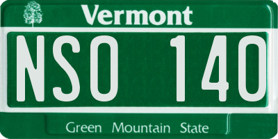 VT license plate NSO140