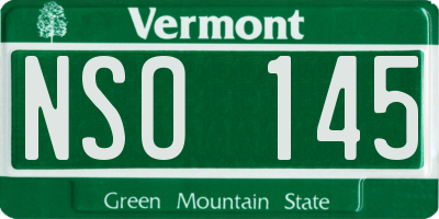 VT license plate NSO145