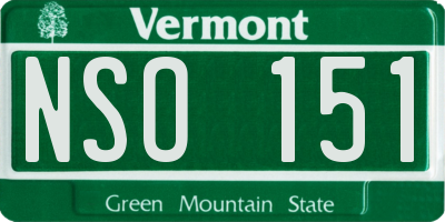 VT license plate NSO151