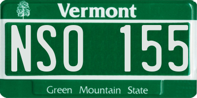 VT license plate NSO155
