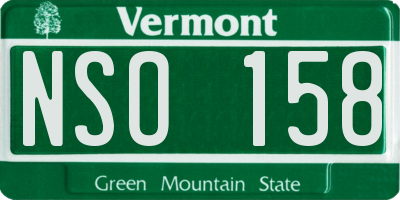 VT license plate NSO158