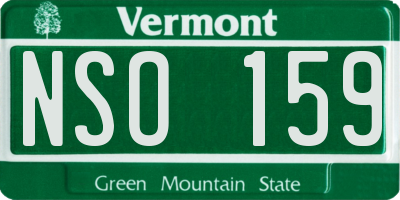 VT license plate NSO159