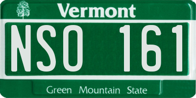 VT license plate NSO161