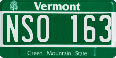 VT license plate NSO163