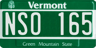 VT license plate NSO165