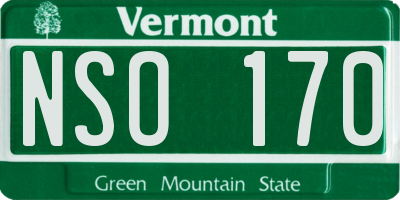 VT license plate NSO170