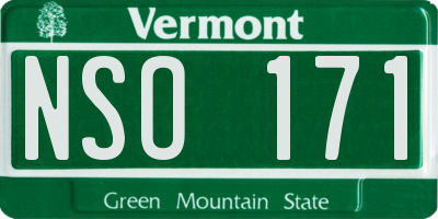 VT license plate NSO171