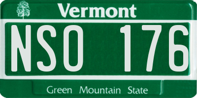VT license plate NSO176