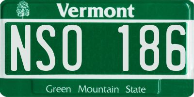 VT license plate NSO186