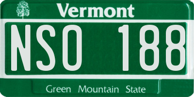 VT license plate NSO188