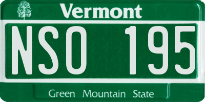 VT license plate NSO195