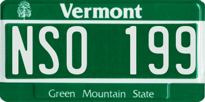 VT license plate NSO199
