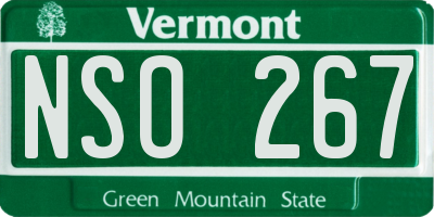 VT license plate NSO267