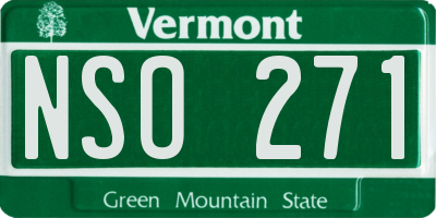 VT license plate NSO271