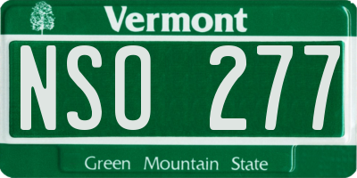 VT license plate NSO277