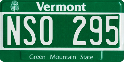 VT license plate NSO295