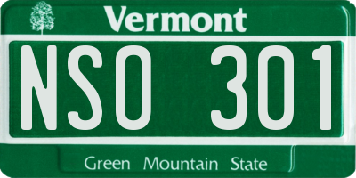VT license plate NSO301
